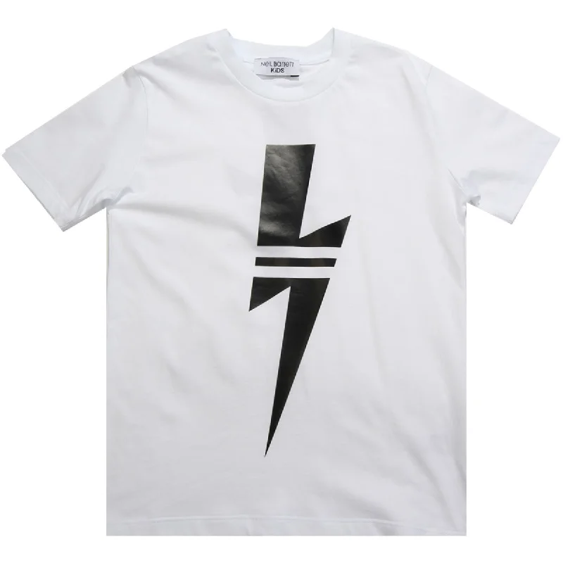 Neil Barrett Kids White Sport Thunderbolt T-shirt