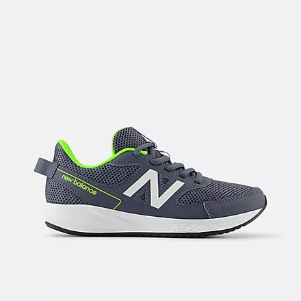 NEW BALANCE KID'S 570V3 GREY/GREEN RUNNING SHOES