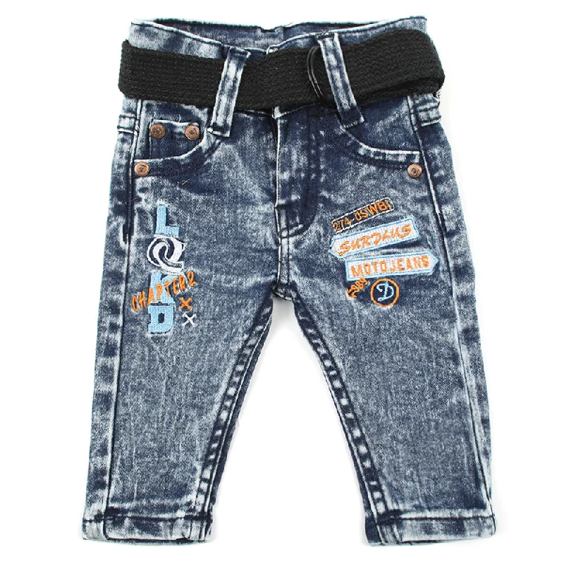 Newborn Boys Denim Pant - Blue