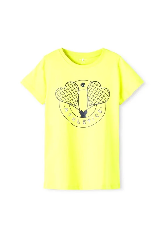 Name It Kid Girl Kimba Short Sleeve Tee, Evening Primrose