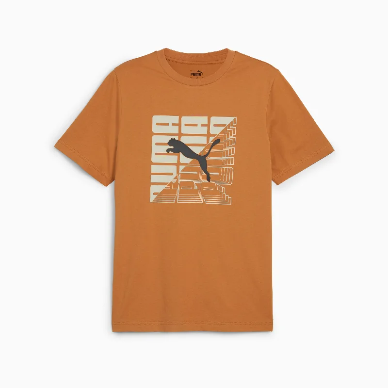 PUMA MEN'S GRAPHIC CARAMEL LATTE TEE