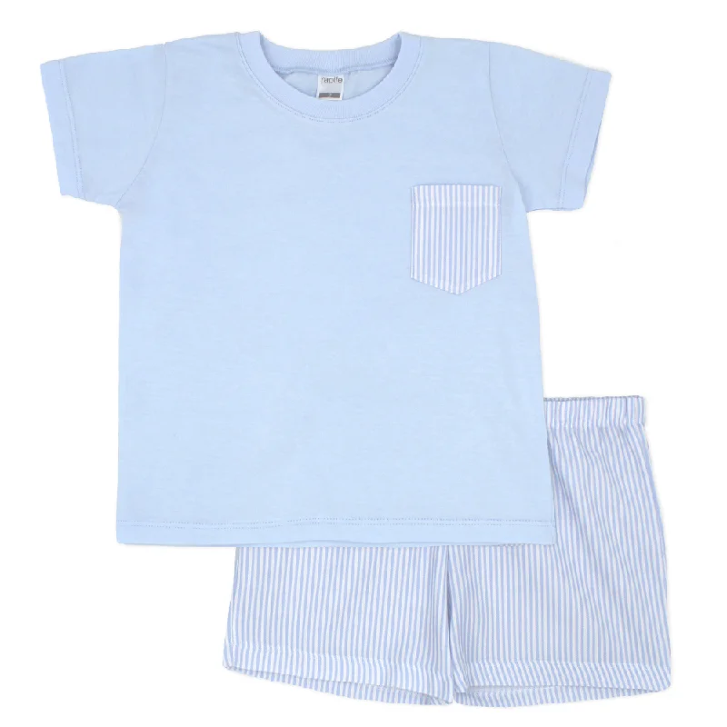 Rapife Boys Blue T-shirt & Shorts Set