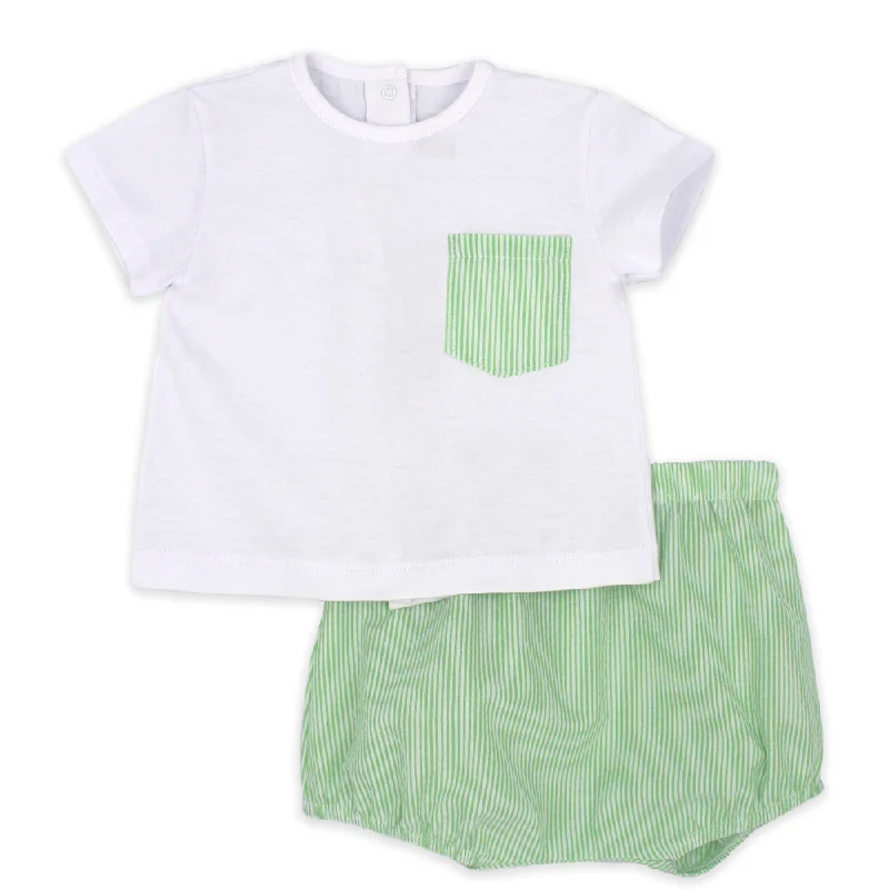 Rapife Boys Green T-shirt & Jam Pant Set