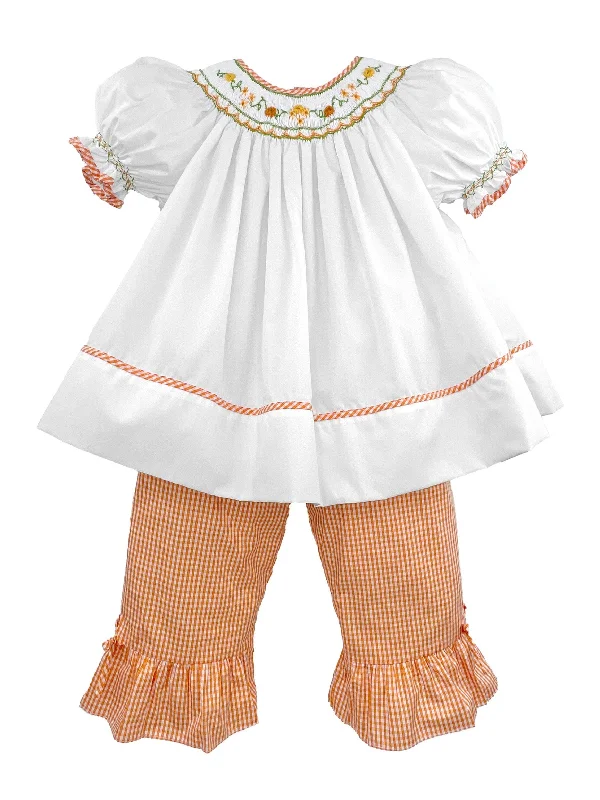 Smocked Autumn Bishop Pant Set