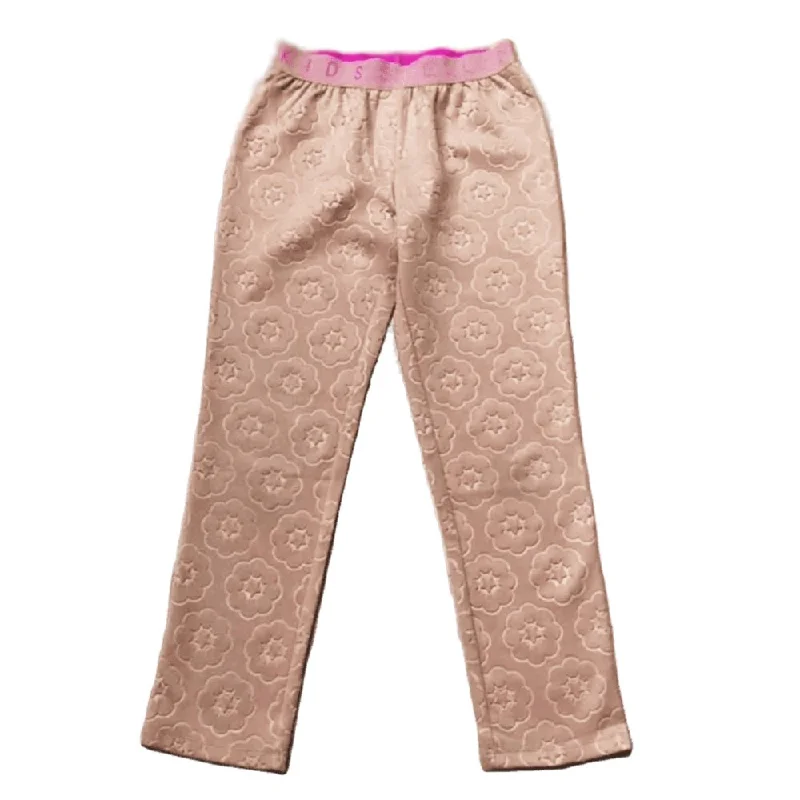 Floral Embossed Pants