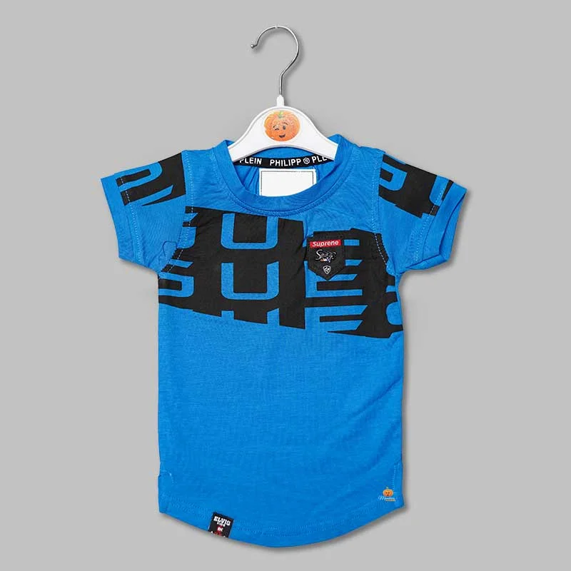 Solid Calligraphic Print T-Shirts for Boys