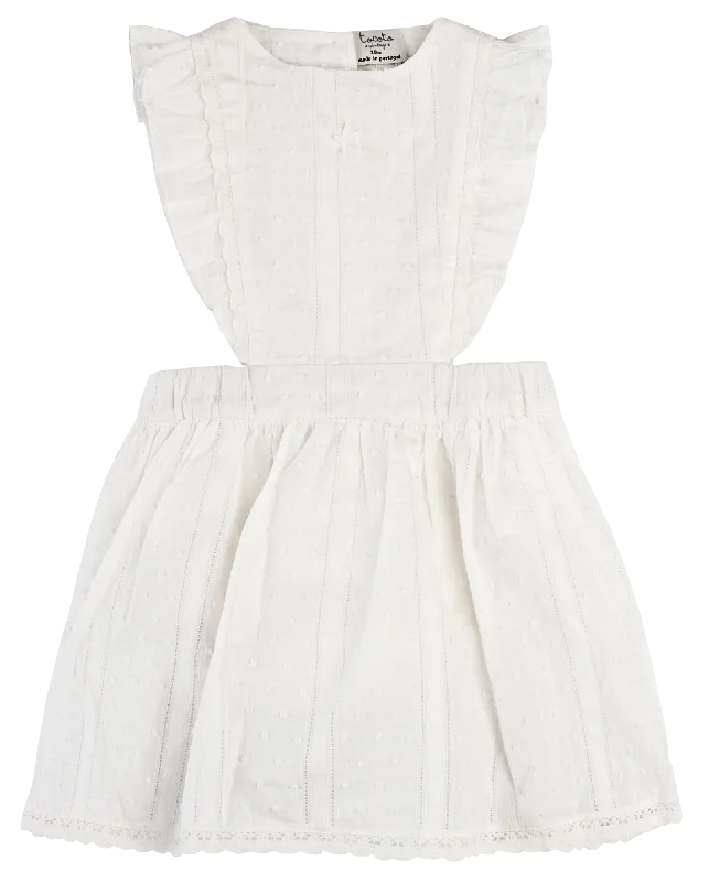 Tocoto Vintage Plumeti Baby Lace Dress - Off-White