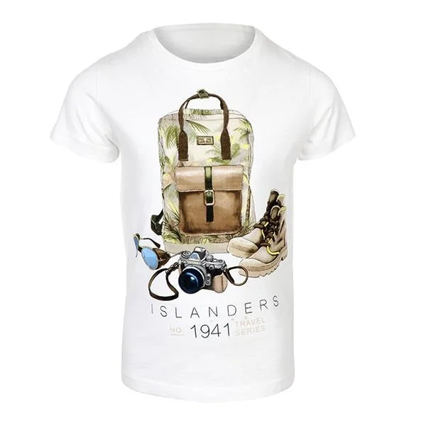 BOYS WHITE GRAPHIC T-SHIRT