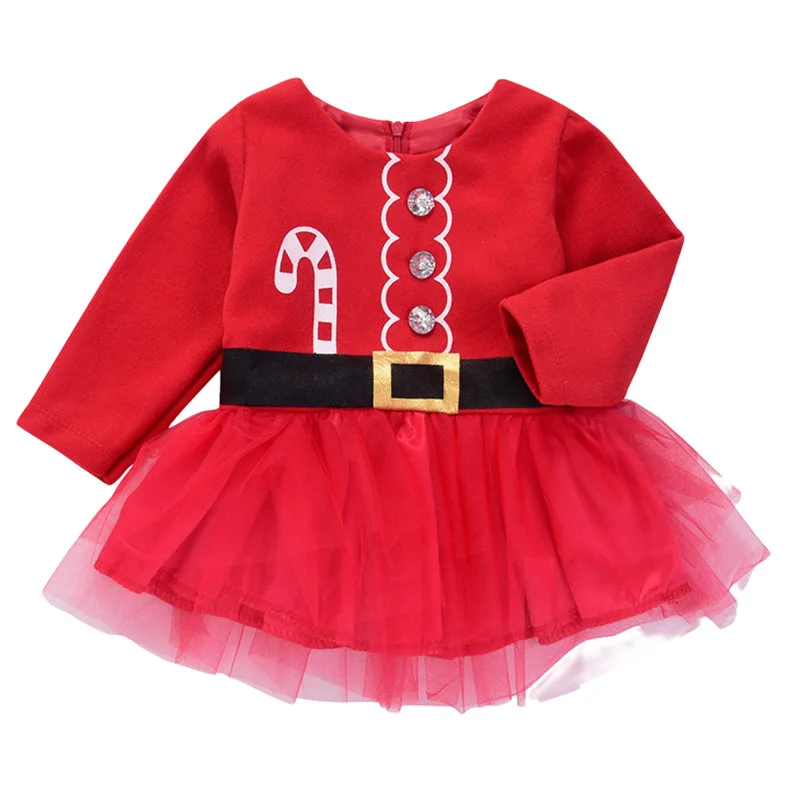 Baby Girls Cartoon Print Christmas Dresses Wholesale 220914300