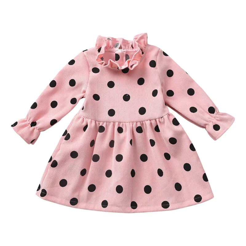 Baby Kid Girls Polka dots Print Dresses Wholesale 220914337