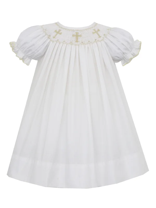 Cross Smocked Bishop Dress