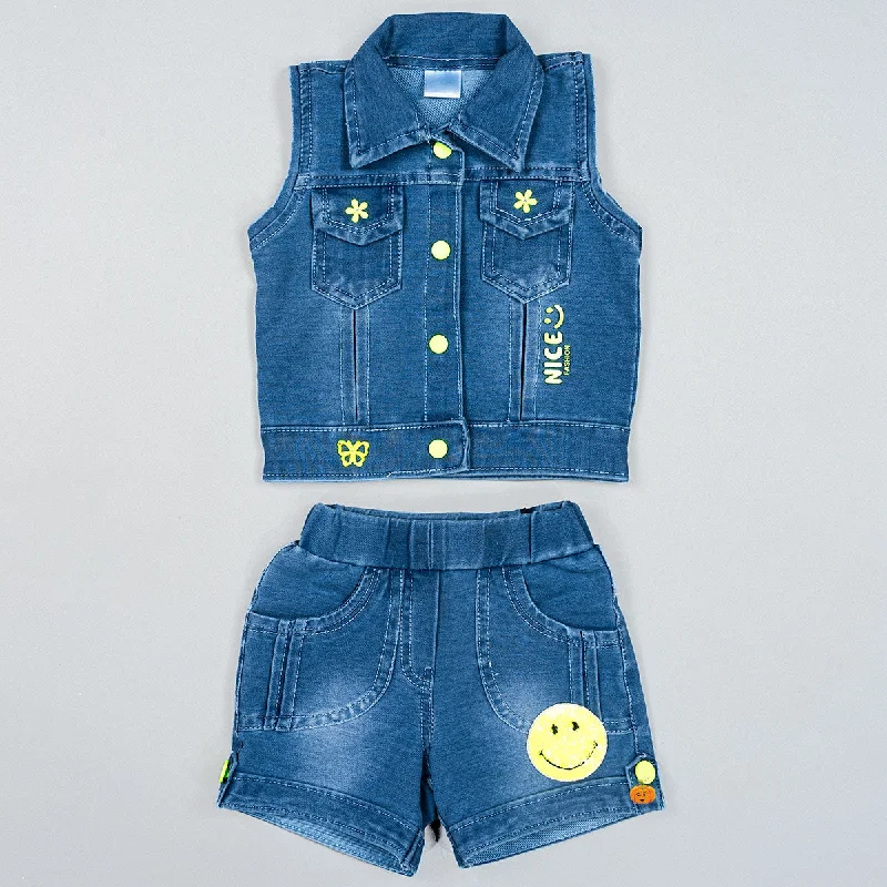 Denim Western Set for Girls