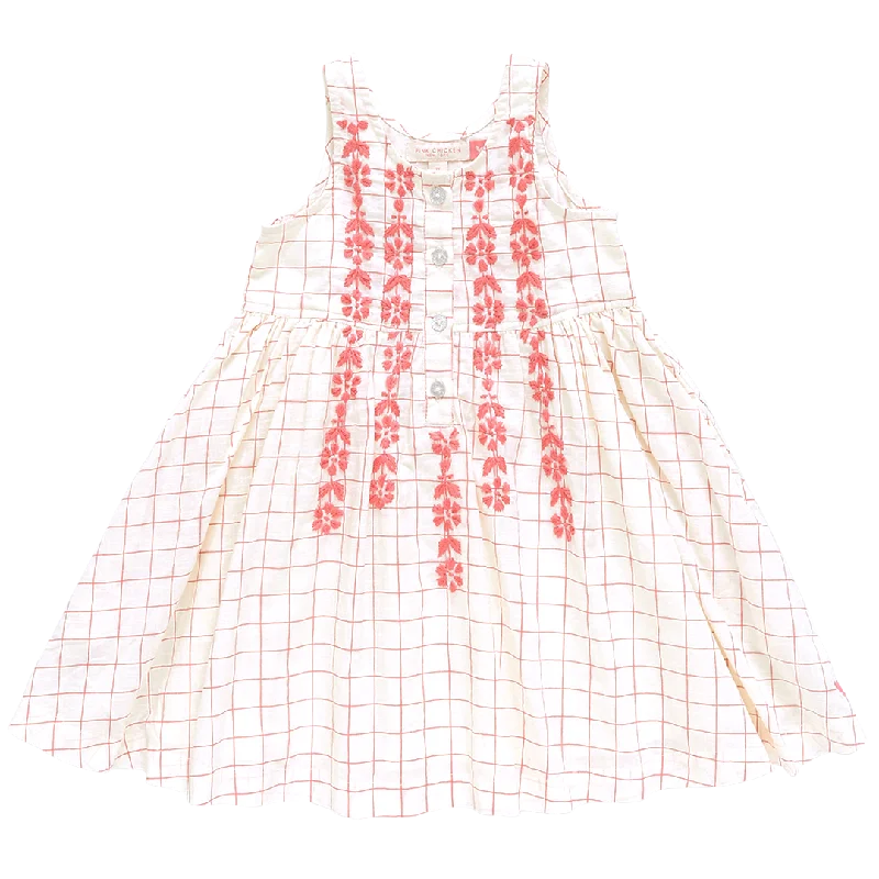 Girls Laura Dress - Pink Tattersall