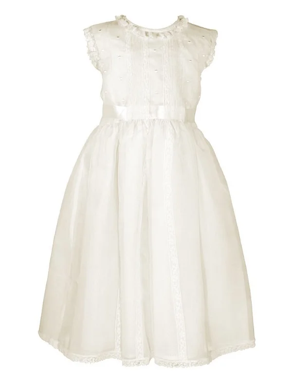 Ivory Silk Organza Special Occasion Dress