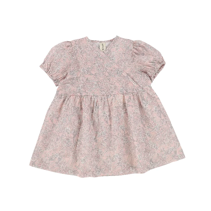 KIDS ON THE MOON LIGHT PINK FLORAL PRINT DRESS [Final Sale]