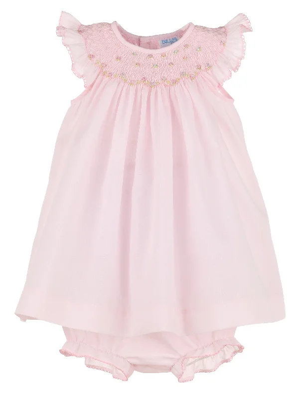 Smock Bullion Flowers Bishop - Pink