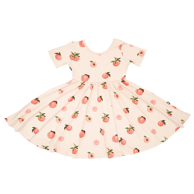 Twirl Dress in Peach