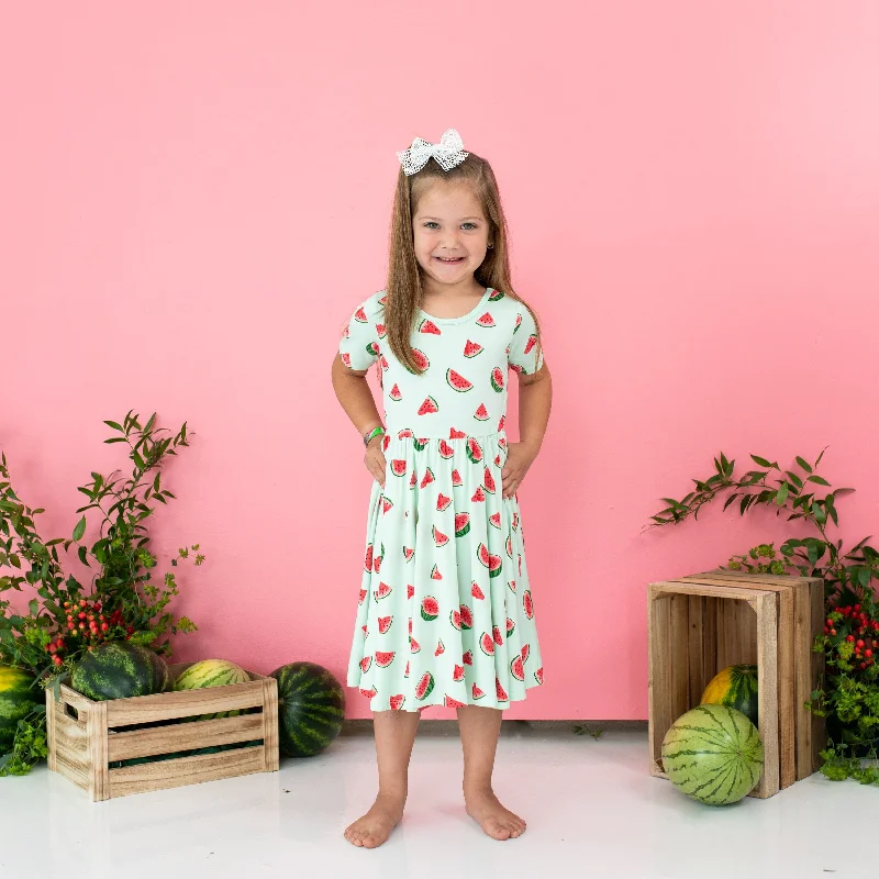 Twirl Dress in Watermelon